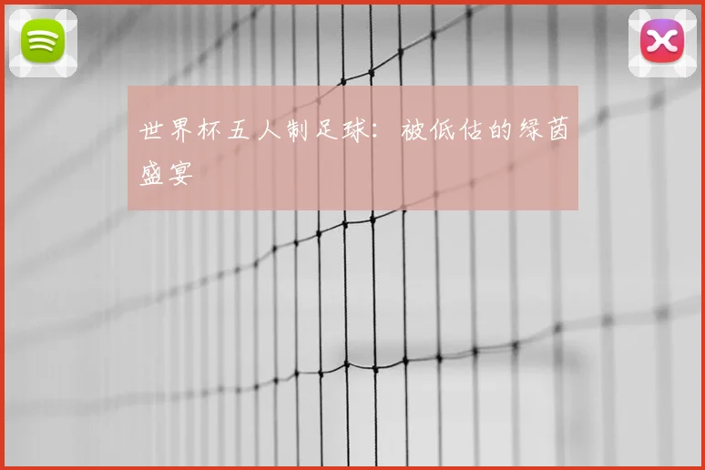 世界杯五人制足球:被低估的绿茵盛宴
