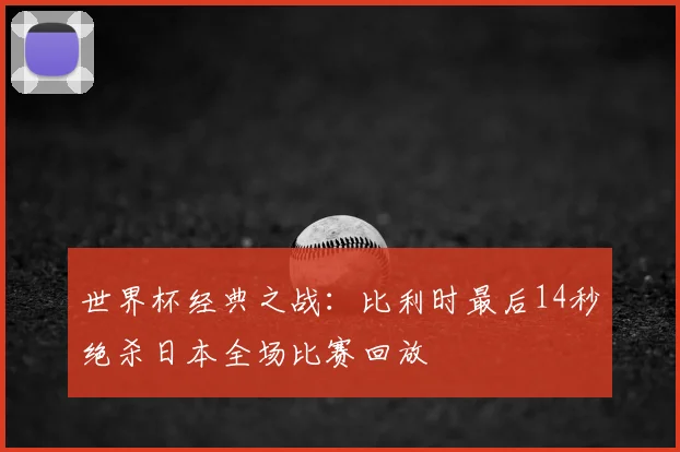 世界杯经典之战:比利时最后14秒绝杀日本全场比赛回放
